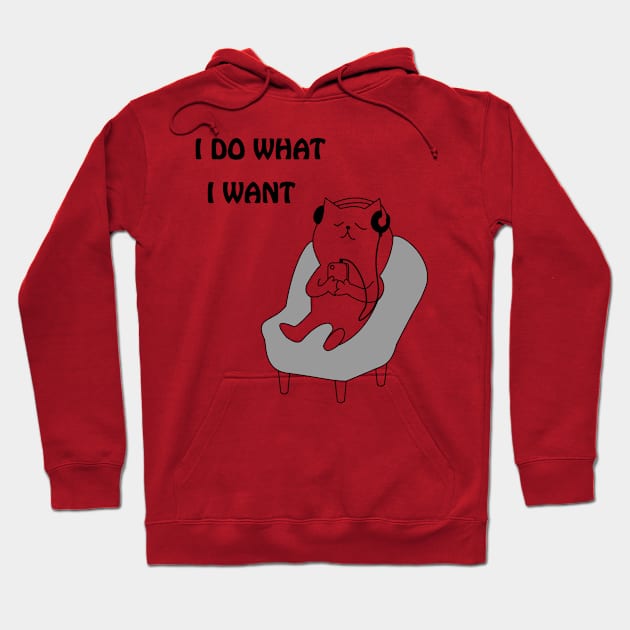 Funny cat shirt : I do what I want with my cat shirt Hoodie by Trendy_Designs